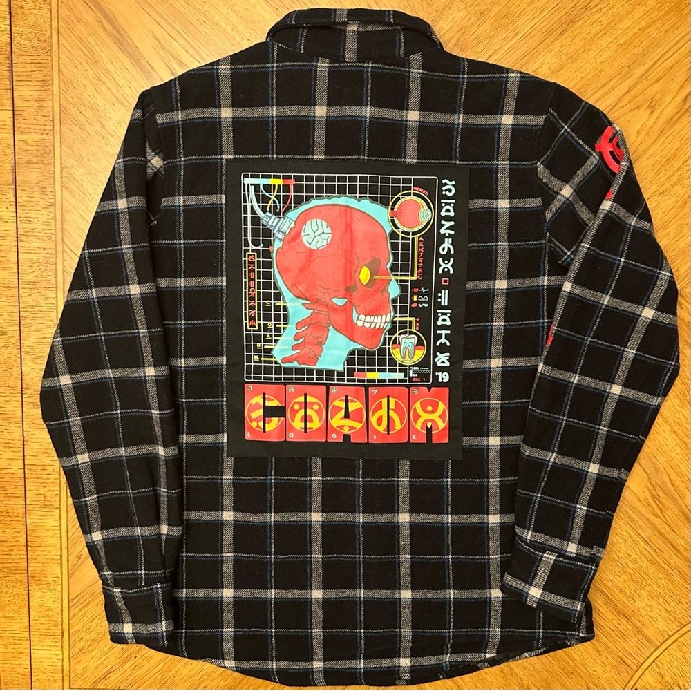 Logic COADM Tour 2019 Black Bobby Boy Quilted Lined Wool Flannel Men’s Small